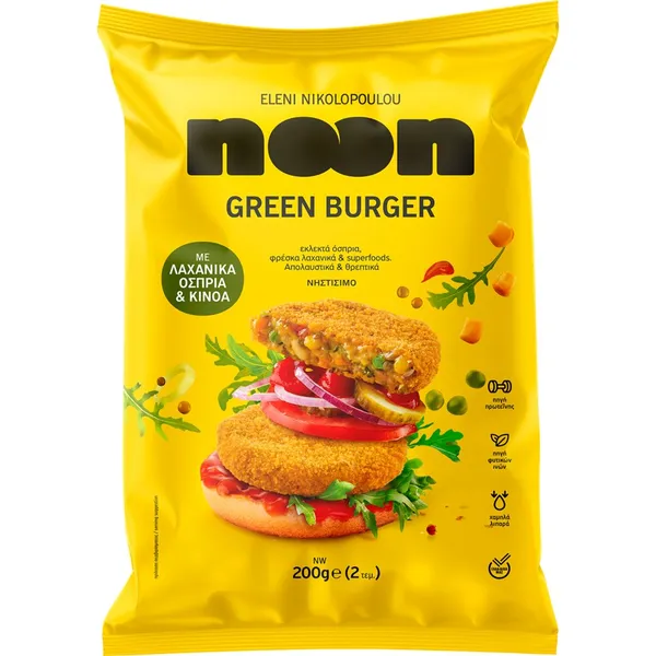 Noon Burger Λαχανικών Vegan 200g