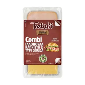 Creta Farms Tostaki Φάρμες Κρήτης Combi Γαλοπούλα Καπνιστή Χωρίς Γλουτένη & Gouda 280γρ.