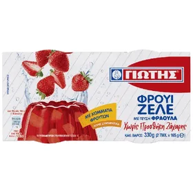 Γιώτης Ζελέ Φράουλα Χωρίς Ζάχαρη 165gr
