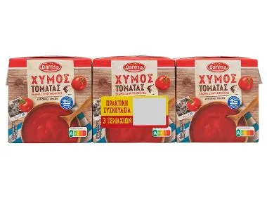 Τριπλέτα ελαφρά συμπυκνωμένος χυμός τομάτας