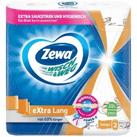 ZEWA wisch & weg extra lang ρολό κουζίνας 2πλό 0,376kg