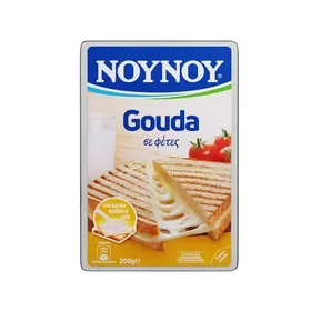NOYNOY GOUDA Ολλανδίας Ημίσκληρο τυρί σε Φέτες 340g