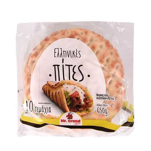 MrGrand Πίτα Ελληνική Για Σουβλάκι 650γρ. 10τεμ.