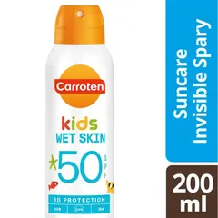 CARROTEN Kids Wet Skin Διάφανο Αντηλιακό Σπρέι Σώματος Spf50 200ml