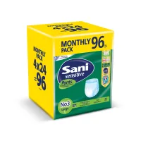 Ελαστικό Εσώρουχο Ακράτειας Large No3 Monthy Pack Sensitive Pants Sani 96τεμ