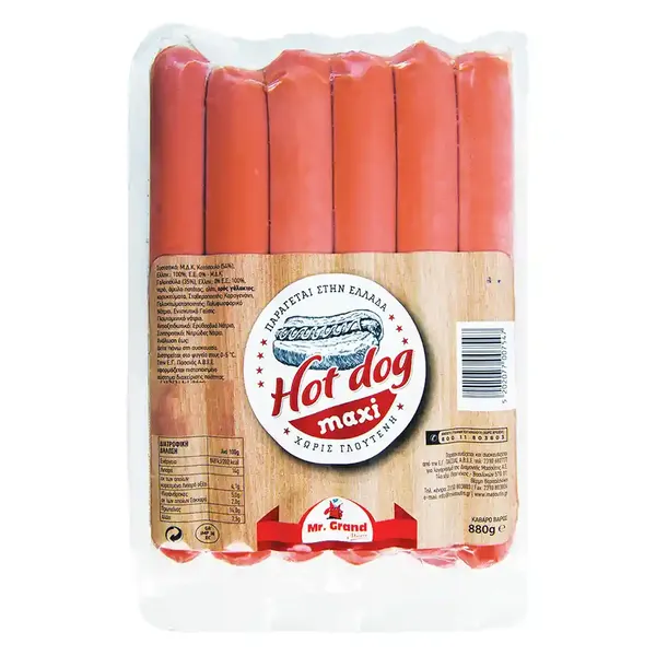 Λουκάνικα hot dog MR. GRAND 880γρ.