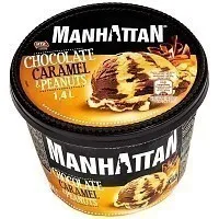 Manhattan Παγωτό Σοκολάτα-Καραμέλα & Φιστίκια 705gr (1400ml)