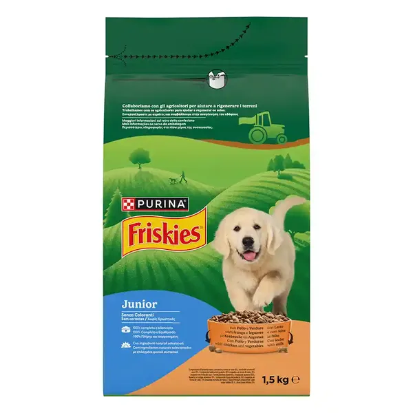 Purina Friskies Junior Ξηρά Σκυλοτροφή Κοτόπουλο 1,5kg.