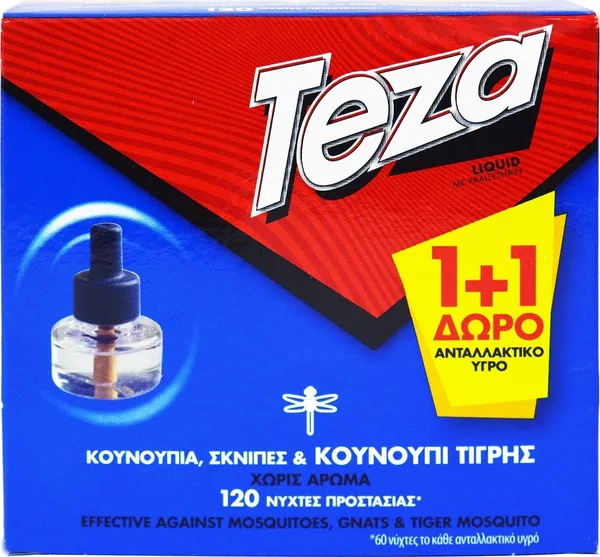 TEZA υγρό ανταλλακτικό κατά των κουνουπιών 2x50ml