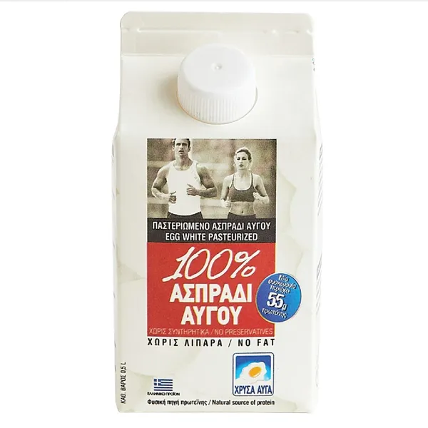 100% ΠΑΣΤΕΡΙΩΜΕΝΟ ΑΣΠΡΑΔΙ ΑΥΓΟΥ 500ml