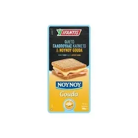 Γαλοπούλα καπνιστή χ. γλουτένη IFANTIS & gouda NOYNOY 280γρ. σε φέτες