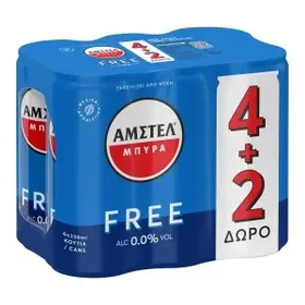 AMSTEL free 330ml 4+2 δώρο