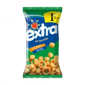 EXTRA σνακ καλαμποκιού φιστίκι ή τυρογαριδάκια 120γρ.