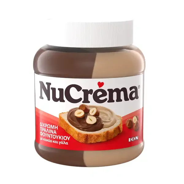 Nucrema δίχρωμη πραλίνα φουντουκιού