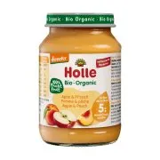 HOLLE Φρουτοπουρές Μήλο & Ροδάκινο από 5+ μηνών Βιολογικός Χωρίς γλουτένη Χωρίς προσθήκη ζάχαρης 190g