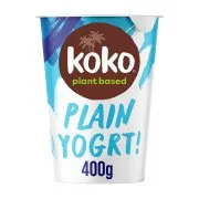 KOKO Επιδόρπιο Φυτικό Καρύδας Plain Yogrt! Vegan Χωρίς γλουτένη Χωρίς λακτόζη 400g