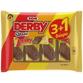 DERBY Σοκολάτα Derby Classic 38g 3+1 Δώρο