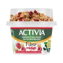 ACTIVIA FIBER MIX AND GO Γκρανόλα και Μέλι 165g Νιφάδες Δημητριακών 163g
