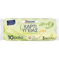 ΕCΟΝΟΜΥ ρολό υγείας γκοφρέ 3φύλλων χαμομήλι 10τμχ 800γρ