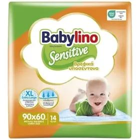 BABYLINO Υποσέντονα Βρεφικά Sensitive 90x60cm 14 Τεμάχια