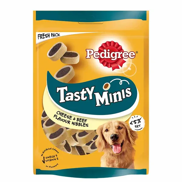 Ξηρά σκυλοτροφή PEDIGREE tasty bites cheesy bites 140γρ.