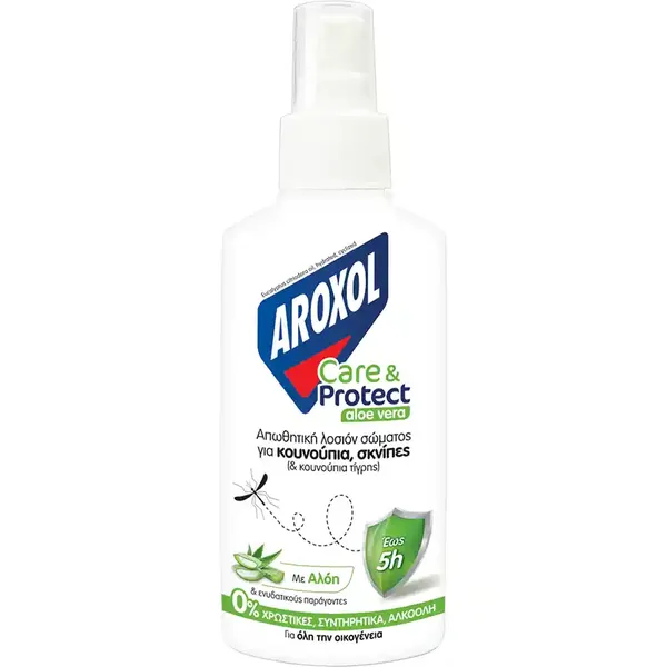 care & protect εντομοαπωθητική λοσιόν με aloe vera 100ml