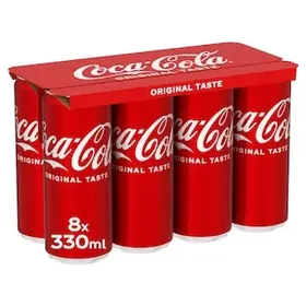 COCA COLA Αναψυκτικό Cola Κουτί 8x330ml