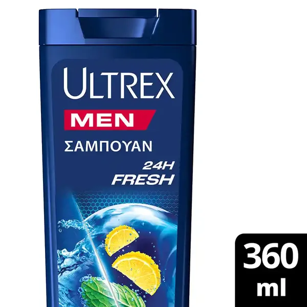 Ultrex Men Σαμπουάν 24H Fresh Για Όλους Τους Τύπους Μαλλιών 360ml.