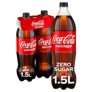 COCA COLA Αναψυκτικό Cola Zero Φιάλη 2x1,5lt