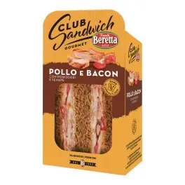 Beretta Club Sandwich Με Κοτόπουλο & Μπεϊκον 160gr