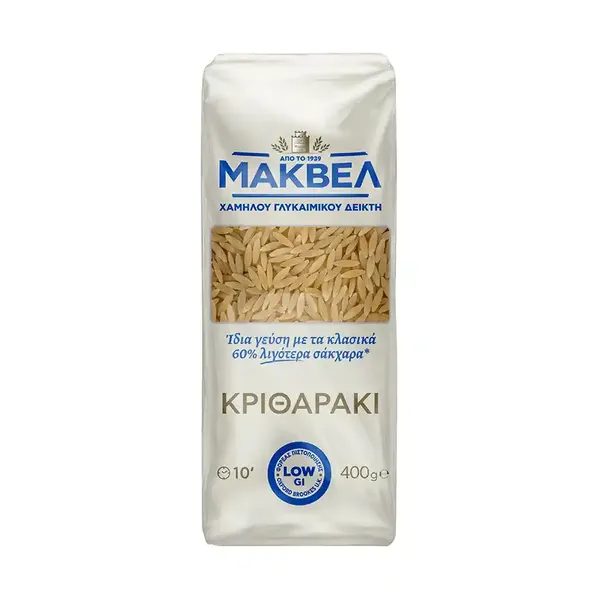 Μακβελ Κριθαράκι Χαμηλού Γλυκαιμικού Δείκτη 400gr