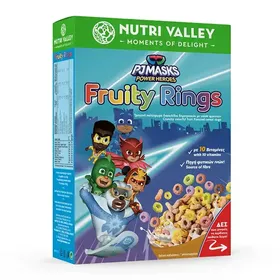 Nutri Valley Pj Masks Δημητριακά Fruity Rings 375gr