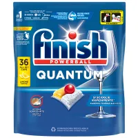Finish Quantum All in 1 Caps Πλυντηρίου Πιάτων Λεμόνι 36εμ