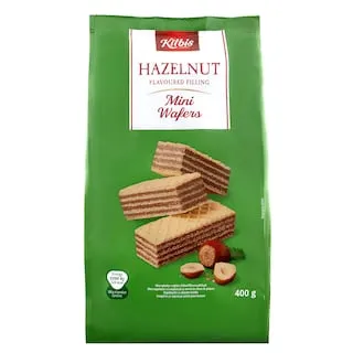 KITBIS Γκοφρέτες Μίνι Γέμιση Φουντούκι 400g