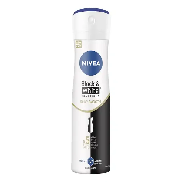 Nivea Black & White Invisible Silky Smooth Αποσμητικό Σπρέι 150ml.
