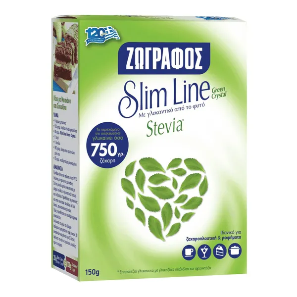 Γλυκαντικό Stevia Slim Line ΖΩΓΡΑΦΟΣ σε σκόνη 150gr