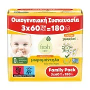 FRESH CARE Μωρομάντιλα με Εκχύλισμα Χαμομηλιού 3x60τεμ