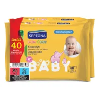 SEPTONA Baby Μωρομάντιλα Calm n' Care Χαμομήλι 2x20τεμ