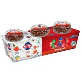 ΚΡΙΚΡΙ KIDS ΕΠΙΔΟΡΠΙΟ ΓΙΑΟΥΡΤΙΟΥ PJ MASKS ΜΕ ΦΡΑΟΥΛΑ & ΣΟΚΟΜΠΙΛΑΚΙΑ 3x150g