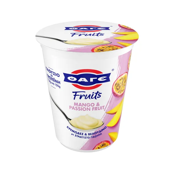 ΦΑΓΕ FRUITS επιδόρπιο στραγγιστού γιαουρτιού με βανίλια ή mango & passion fruit ή καρύδα ή φράουλα 380g