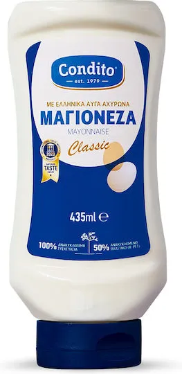 μαγιονέζα classic χωρίς γλουτένη top down 435ml