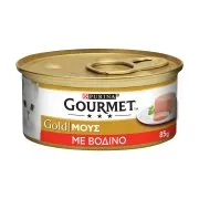 GOURMET Gold Υγρή Τροφή Γάτας Μους με Βοδινό 85g