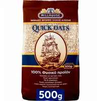 Νιφάδες Βρώμης Ολικής Άλεσης Millhouse 500g