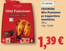 Μίνι Panetonne με κομματάκια σοκολάτας