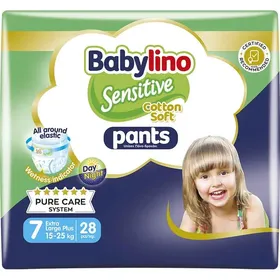 Babylino Sensitive Pants Πάνες Βρακάκι Unisex No7 (15-25kg.) Economy 28τεμ.