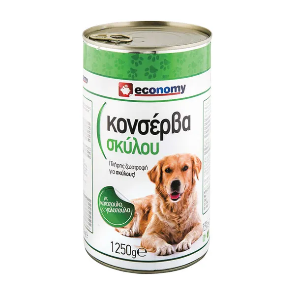 ECONOMY Υγρή Σκυλοτροφή με Κοτόπουλο & Γαλοπούλα 1250gr