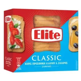 Elite Classic Φρυγανιές Σίτου Χωρίς προσθήκη αλατιού  & ζάχαρης 250γρ