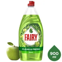 Fairy Clean & Fresh Με Άρωμα Μήλο Υγρό Πιάτων 900ml