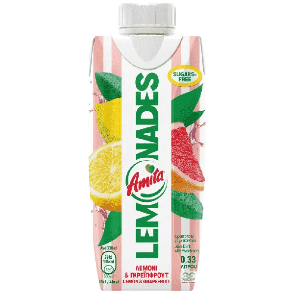 AMITA LEMONADES Λεμόνι & Γκρέιπφρουτ 1L