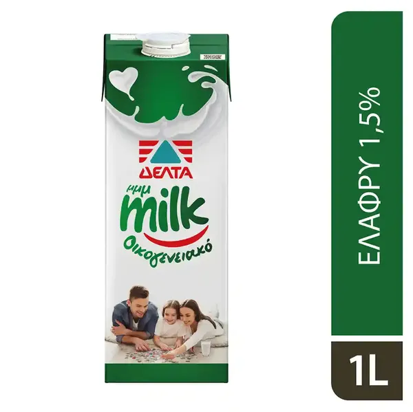 ΔΕΛΤΑ μμμMILK Οικεγενειακό Γάλα 1,5% Λιπαρά 1lt